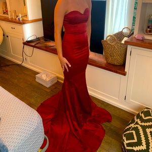 Red formal dress